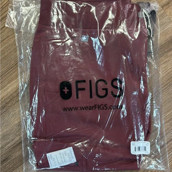 Figs Women's Burgundy Jogger Pants - Picture 2 of 2